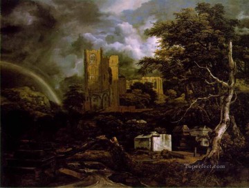ユダヤ人墓地 2 の風景 ジェイコブ・アイサクゾーン・ファン・ロイスダール Oil Paintings